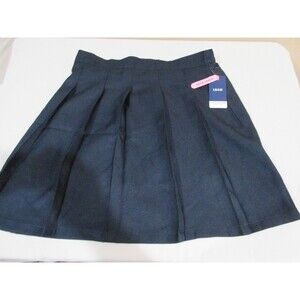 New IZOD Pleated Skort/Skirt Girls Plus 16 .5 Navy Schoolwear Easy Care
